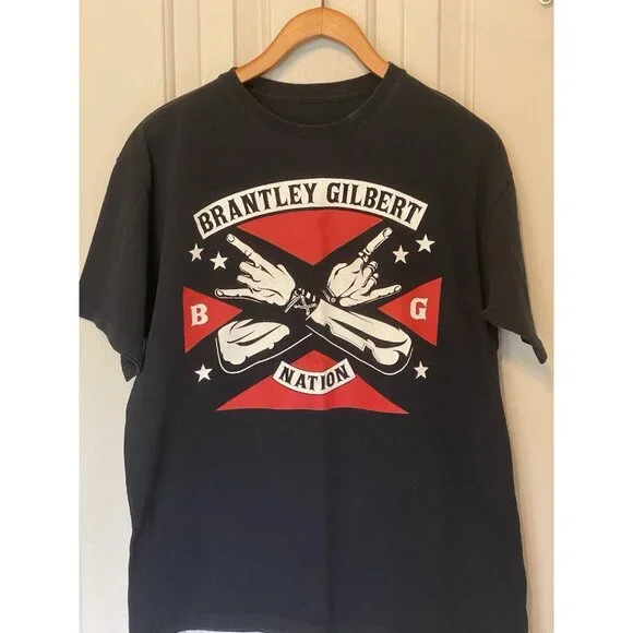 Brantley Gilbert Black S/S T-Shirt Men's Size L Concert Tour Country Music Tee - Picture 3 of 10